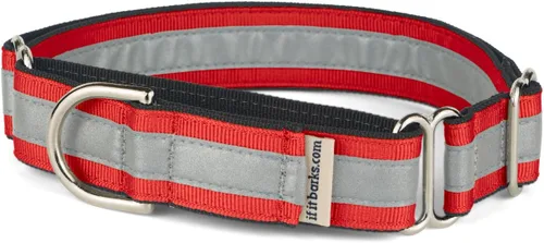 Vista 18 de If It Barks Collar Martingala reflectante de 1" para perros, ajustable, fabricado en Estados Unidos, pequeño, oro amarillo Amarillo Oro