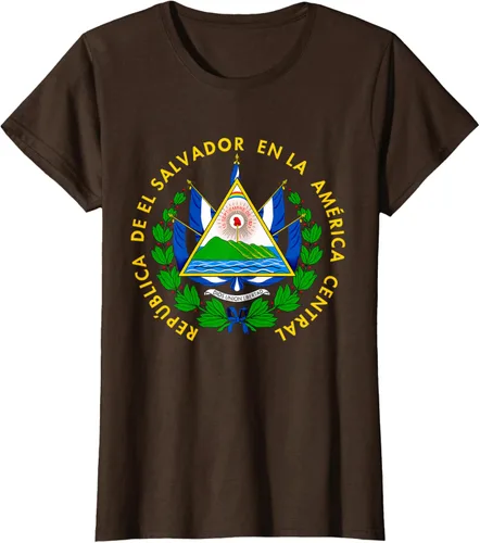Vista 19 de Camiseta con diseño de emblema de la bandera de El Salvador