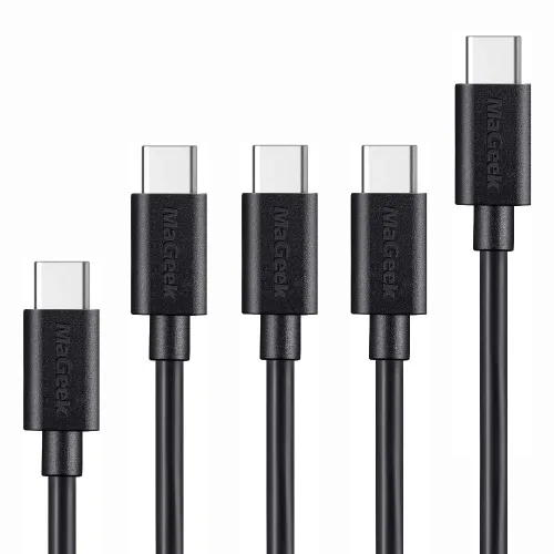 Vista 10 de MaGeek Cable USB C a USB C, [corto de 1 pie, paquete de 5] 60 W PD USB-C cable de carga rápida para iPhone 15, iPad, MacBook Pro, Samsung Galaxy