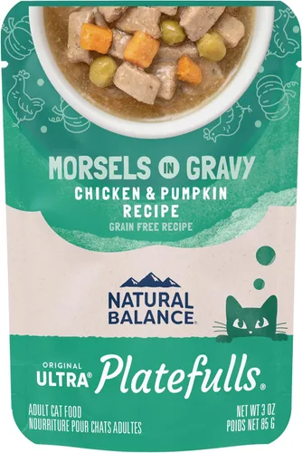Vista 12 de Natural Balance - Comida húmeda para gatos adultos de interior, sin grano, fórmula Original Ultra Platefulls, receta de pollo y hígado de pollo