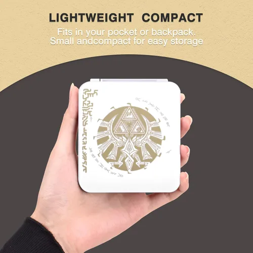 Vista 6 de DLseego Game Card Case for Switch LiteSwitchSwitch OLED, Gold Kingdom Medallion Design Switch Game Cartridge Memory Card Portable Storage with 12