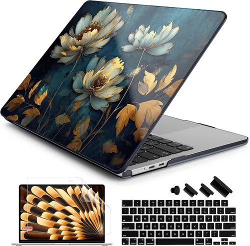Vista 17 de Batianda Estuche Premium para Nuevo MacBook Air de 15 Pulgadas 2025 M4 2024 2023 con Chip M3 M2 Modelo A3241/A3114/A2941, Estuche Protector de Olas