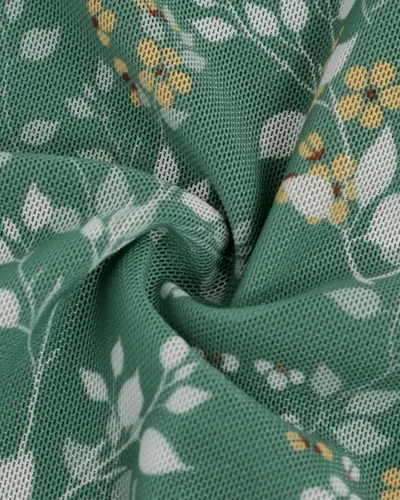 Vista 4 de Timeson Blusas de manga corta con cuello en V para mujer, camisas florales de doble capa de malla