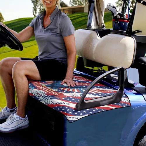 Vista 3 de Fundas de asiento de carrito de golf, mantas para carrito de golf, fundas de asiento de toalla para la mayoría de carritos de golf de 2 asientos