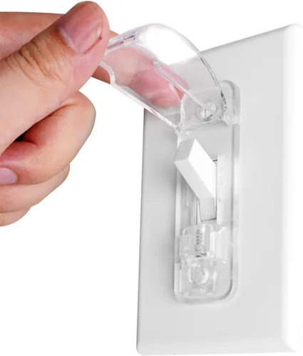 Vista 2 de Protector de interruptor de pared (transparente, paquete de 4), cubiertas de placa de interruptor de luz a prueba de niños, protege tus luces de ser