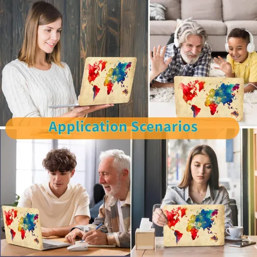 Vista 6 de Funda compatible con MacBook Air de 15 pulgadas 2025 2024 2023 versión M4 A3241 M3 A3114 A2941 M2 con pantalla de retina líquida y Touch ID, carcasa