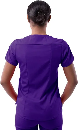 Vista 2 de Adar Pro Scrubs - Camiseta médica moderna con cuello en V