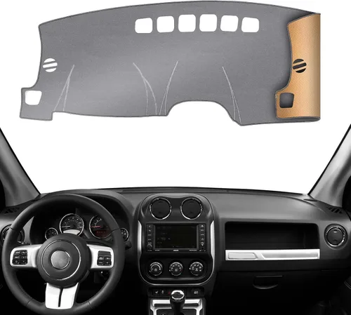Vista 24 de Cubierta de Salpicadero Alfombrilla de Tablero Compatible con Je-ep Wrangler JK 2017-2011 (para Código de Cuerpo JK), Alfombrilla Antirreflejos