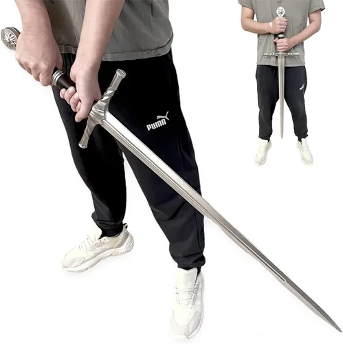 Vista 17 de Espada larga de caza de brujo de espuma medieval de 41 pulgadas para cosplay LARP disfraz Halloween