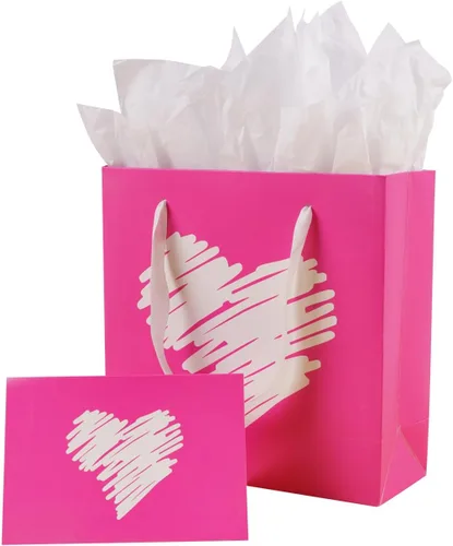Vista 12 de ysmile Pequeña bolsa de regalo negra con papel de seda para hombres, fiesta de cumpleaños, aniversario, día del padre, 7.8 pulgadas, corazón dorado
