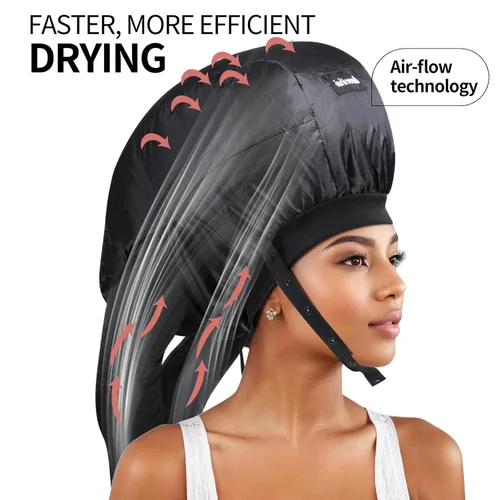 Vista 2 de Secador de Pelo con Gorro, Difusor de Pelo Ideal para Cabello Rizado, Tu Solución Definitiva - Gorra de Secador con Capacidad Amplia