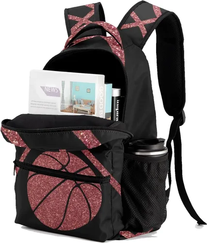 Vista 4 de Mochila escolar personalizada de baloncesto deportiva para niños, bolsas de viaje casuales para estudiantes, niñas y niños, Diseño 7