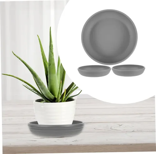 Vista 8 de GANAZONO Juego de platillos redondos de plástico para plantas, bandejas impermeables para plantas