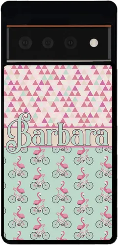 Vista 5 de Flamingo's Riding Bicycle's Bikes - Funda de goma negra compatible con Google Pixel 10, 10 Pro, 10 Pro XL, 9a, 9 Pro, Pixel 9, Pixel 9 Pro XL, 8a, 8