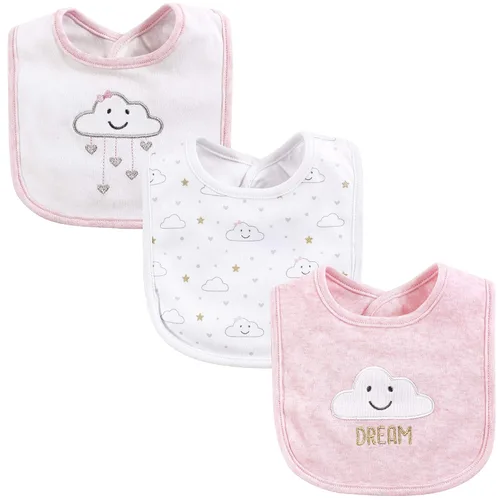 Vista 47 de Hudson Baby Baberos unisex de algodón para bebé, nube rosa, talla única (paquete de 2)