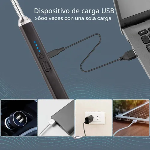 Vista 5 de MEIRUBY Encendedor eléctrico recargable USB, encendedor de arco, para velas, campamento, parrillada, deportes, herramienta para apasionados de lo