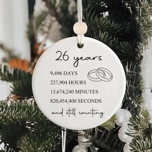 Vista 7 de 26º aniversario de bodas para ella o él, regalo de matrimonio de 26 años para pareja o padres, regalo de aniversario con fotos para esposa y esposo