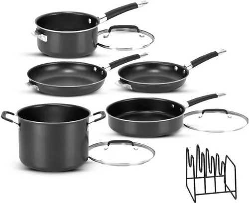 Vista 2 de Cuisinart SmartNest - Juego de 9 piezas de aluminio antiadherente (negro)
