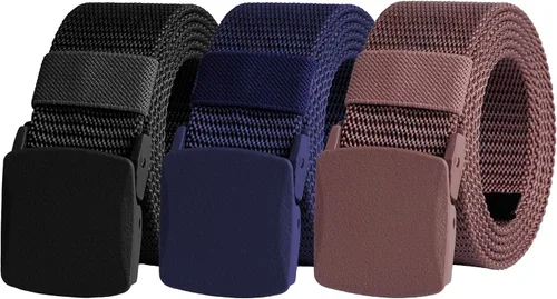 Vista 27 de UNGGJKB Men's Tactical Belt, Nylon Casual Elastic Belt, Work Belt That Can Be Cut And Adjusted