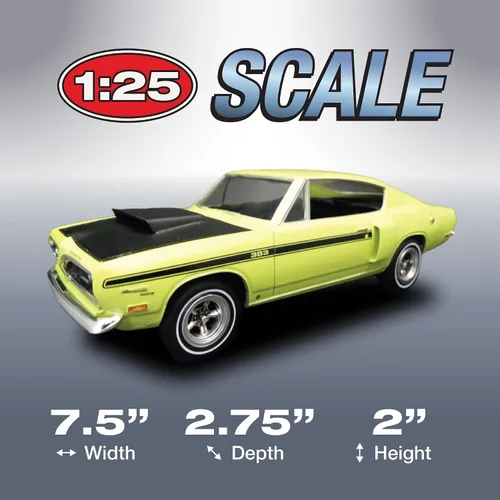 Vista 4 de MPC 1969 Plymouth Barracuda 1:25 Escala Modelo Kit