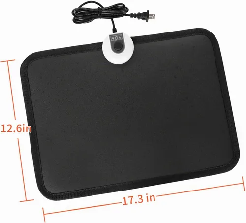 Vista 7 de AC 120V Electric Heated Floor Mat, Under Desk for Foot Warmer Pad Negro