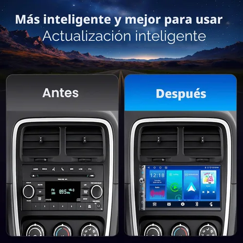 Vista 8 de Estéreo de auto de doble DIN de 7 pulgadas, Apple Carplay inalámbrico y Android Auto, pantalla táctil HD, Bluetooth, 240W, SWC, salida de subwoofer