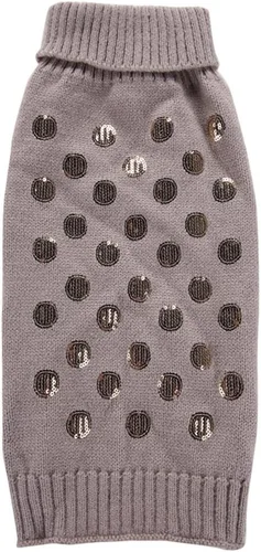 Vista 14 de Suéter de dos patas de algodón acanalado para Halloween, cuello alto a rayas alces estampado de Navidad para Teddy, Chihuahua, Shih Tzu, Yorkshire