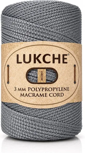 Vista 27 de Cuerda de macramé premium de poliéster de 3 mm (134.44 metros), (250 g) 100% cuerda de macramé de polipropileno, hilo de crochet de macramé colorido