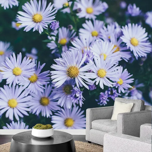 Vista 19 de wall26 Adhesivo mural removible para pared, diseño escénico de flores silvestres rosa, campo de jardín, naturaleza, fotografía, realismo