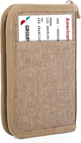 Vista 19 de Cartera de pasaporte para la familia con RFID, organizador de documentos de viaje, impermeable para mujeres, billetera de pasaporte portátil