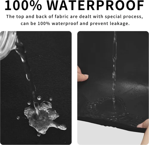 Vista 3 de Easy-Going Funda para Otomán Elástica 100% Doble Impermeable Rectangular Plegable Taburete de Almacenamiento Protector de Muebles Funda Suave
