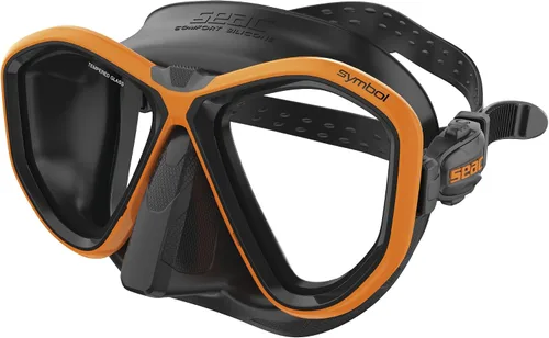 Vista 15 de Seac Símbolo, máscara de buceo hecha en Italia con dos lentes y hebilla 3D