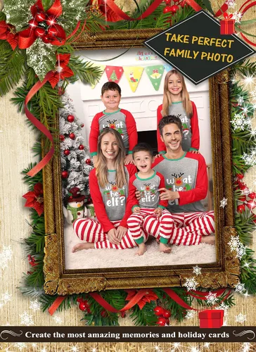 Vista 5 de SUNNYBUY Conjuntos de pijamas de Navidad familiares a juego, pijamas de Navidad para familiares o parejas