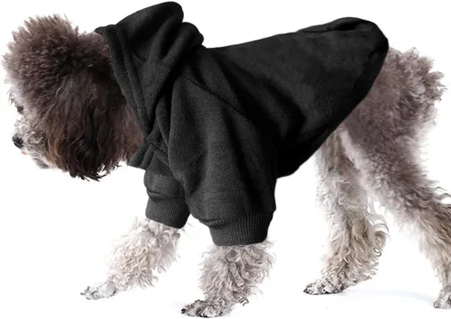 Vista 3 de Jecikelon - Sudadera con capucha y bolsillos, cálida para invierno, para perros pequeños, ropa de abrigo para chihuahuas, disfraz para cachorros