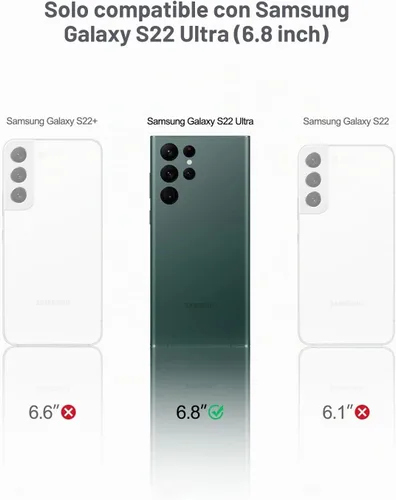 Vista 2 de SURITCH Funda para Samsung Galaxy S22 Ultra, Protector de Pantalla Integrado para Funda Samsung S22 Ultra 5G Protección de Cuerpo Completo