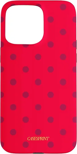 Vista 31 de Carcasa para iPhone 17 con diseño de lunares de sandía rojos