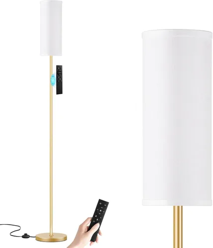 Vista 17 de Ambimall Lámparas de pie de 64 pulgadas para sala de estar con control remoto y colores regulables continuos, temperatura y brillo, lámpara de pie