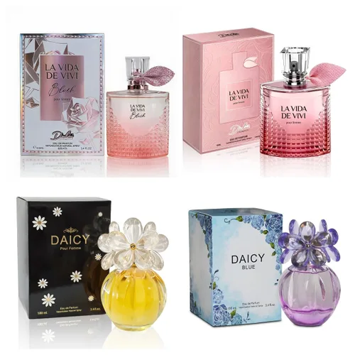 Vista 9 de A CENTER Juego de perfume de 4 piezas para mujer, set de regalo