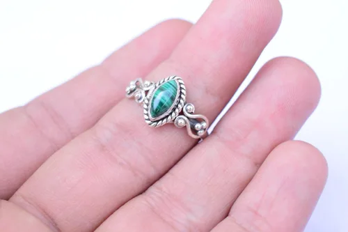 Vista 12 de Ring, 925 Sterling Silver Statement Ring For Women, Handmade Ring Gemstone Promise Ring for Birthday Christmas Gift For Her Ring Size US