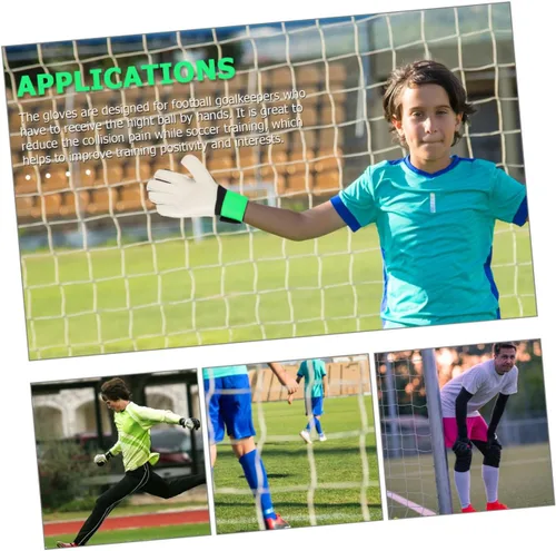 Vista 9 de GALPADA 1 par de guantes creativos de fútbol para mayor agarre y comodidad para jóvenes y adultos