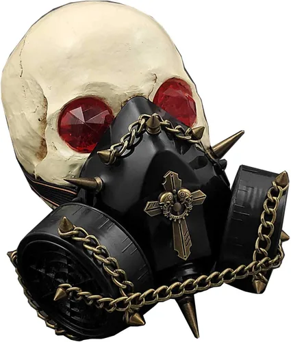 Vista 6 de vogueteen Steampunk Spike Punk Goth - Máscara de gas para hombre y mujer, disfraz de cosplay