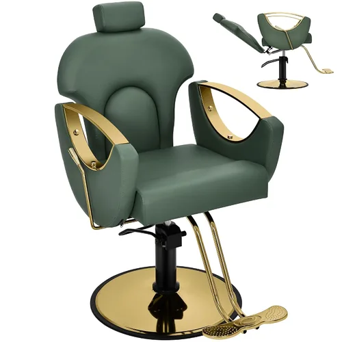 Vista 13 de Silla de peluquero reclinable para estilista Todo negro