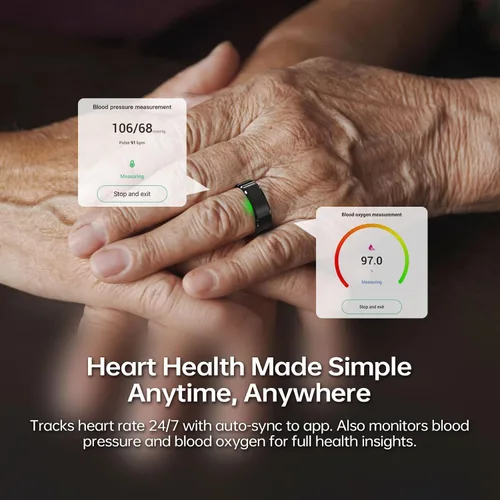Vista 7 de FitElf 3 Pro Smart Ring—Rastreador de salud y fitness para mujeres y hombres Monitor de frecuencia cardíaca, sueño y presión arterial