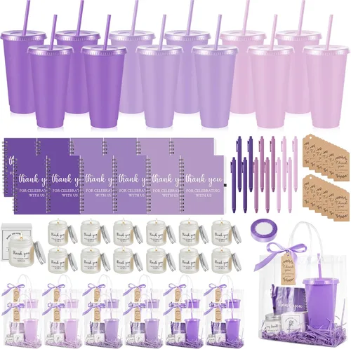 Vista 46 de Nuogo - Juego de 2 premios de ducha para padres para adultos, regalo de despedida de soltera, vaso de plástico, cuaderno con vela perfumada, bolsa