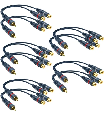 Vista 10 de RCA Splitter 1 Macho 2 Hembra, Y RCA Audio Split Adapter, 8