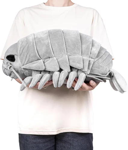 Vista 4 de Peluche isópodo grande – Animal de peluche realista de 20 pulgadas con diseño de isópodo, artrópodo gigante de Bathynomus Giganteus, animales suaves