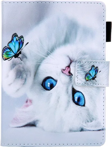 Vista 2 de Funda tipo libro para Kindle Paperwhite de 10ª/7ª/6ª/5ª generación, funda protectora ligera con ranuras para tarjetas, encendido automático