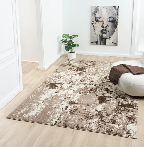 Vista 48 de Keen Home Design Alfombras de Área - 2x3 Que No Se Desprenden, Alfombras Abstractas para Cocina, Sala de Estar, Dormitorio, Comedor, Entrada Negro
