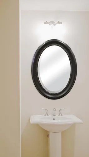Vista 5 de MCS ovalados de plata, Beaded Espejo de pared, 21-Inch by 31-inch