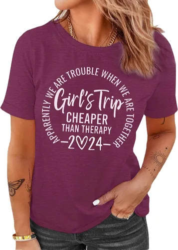 Vista 11 de Camiseta de manga corta con estampado de letras divertidas para niñas 2024